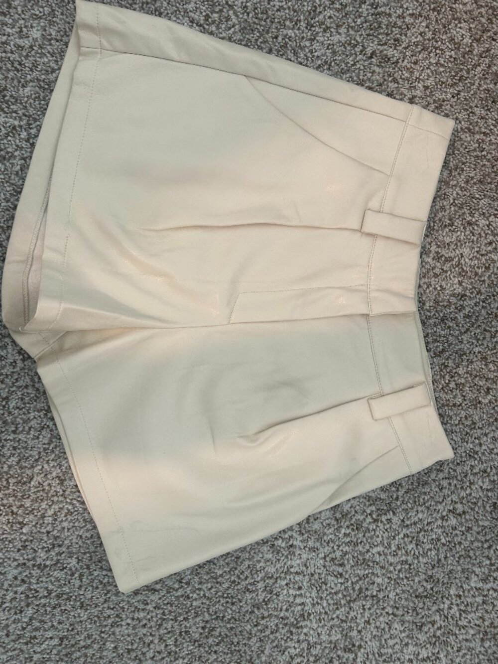 fab'rik ivory leather shorts